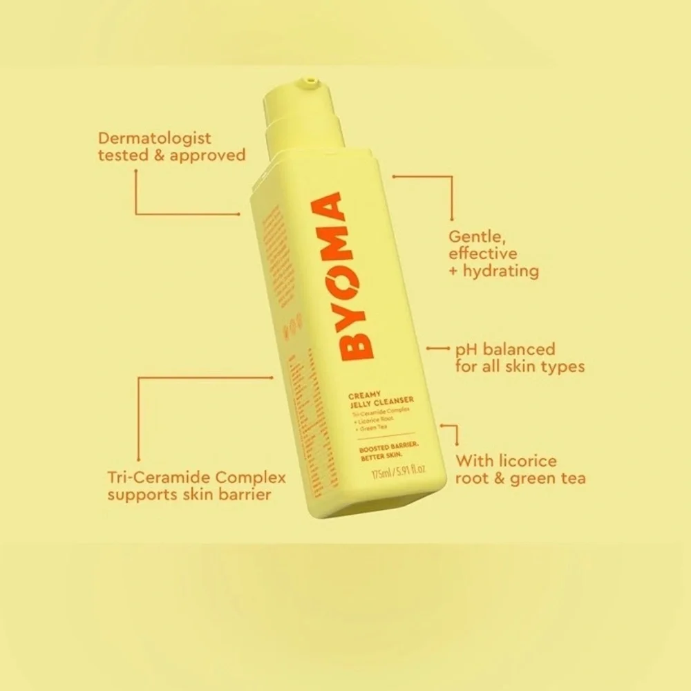 BYOMA Creamy Jelly Cleanser — Moisturizer Cleanse & Soothe in 175ml Brand New